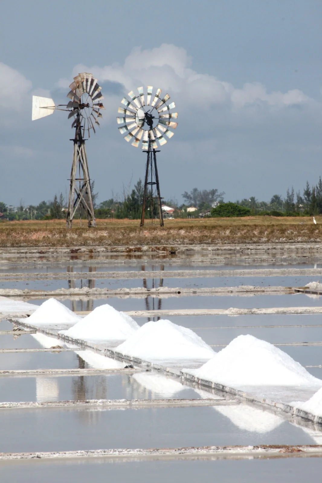 Cataventos e tanques das antigas salinas da Região dos Lagos